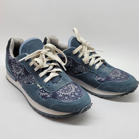 INKKAS Mariposa Jogger Blue Floral Unisex Running Shoes Womens 9 Mens 7 - Picture 1 of 13